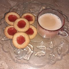 A picture of Strawberry Thumbprint Cookies.