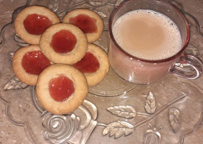 Strawberry Thumbprint Cookies