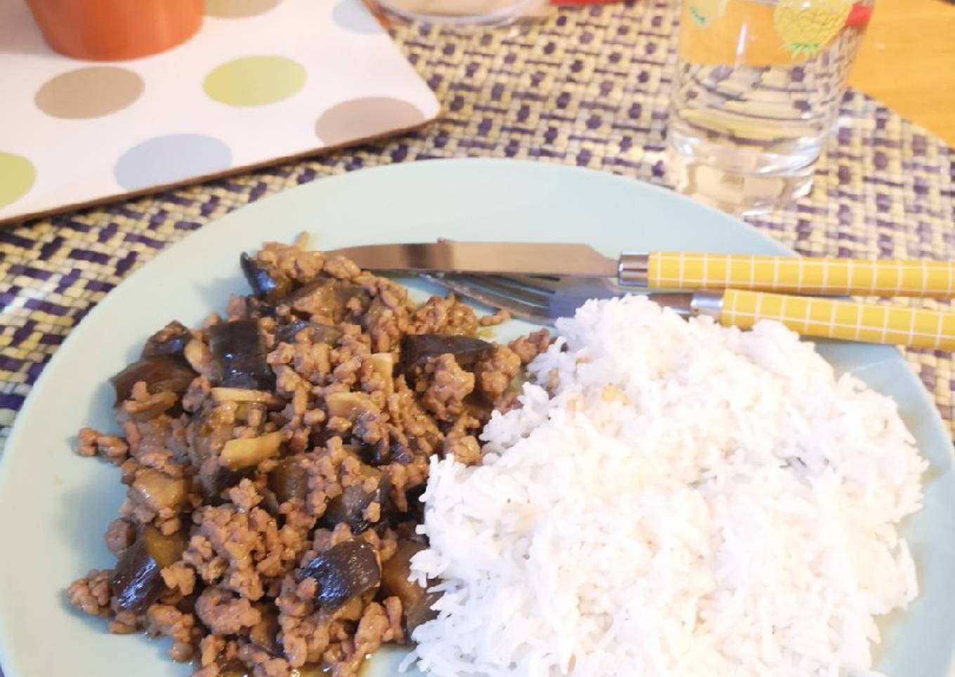 Oyster minced pork and eggplant