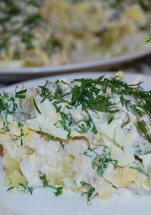 Фото Салат "Сосновый бор" Новогодний и очень вкусный.