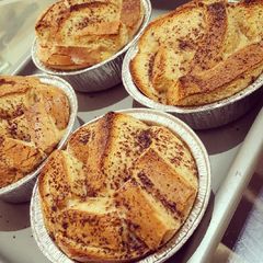 A picture of Coffee Choco Granules Bread Pudding.