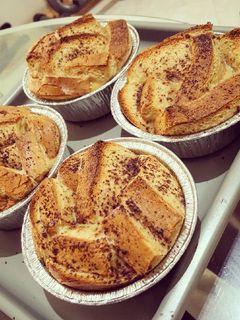 A picture of Coffee Choco Granules Bread Pudding.