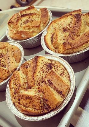 A picture of Coffee Choco Granules Bread Pudding.