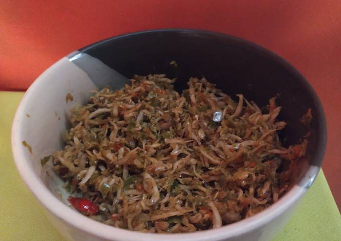 Bagaimana Menyiapkan Sambal teri nasi cabe ijo Anti Gagal