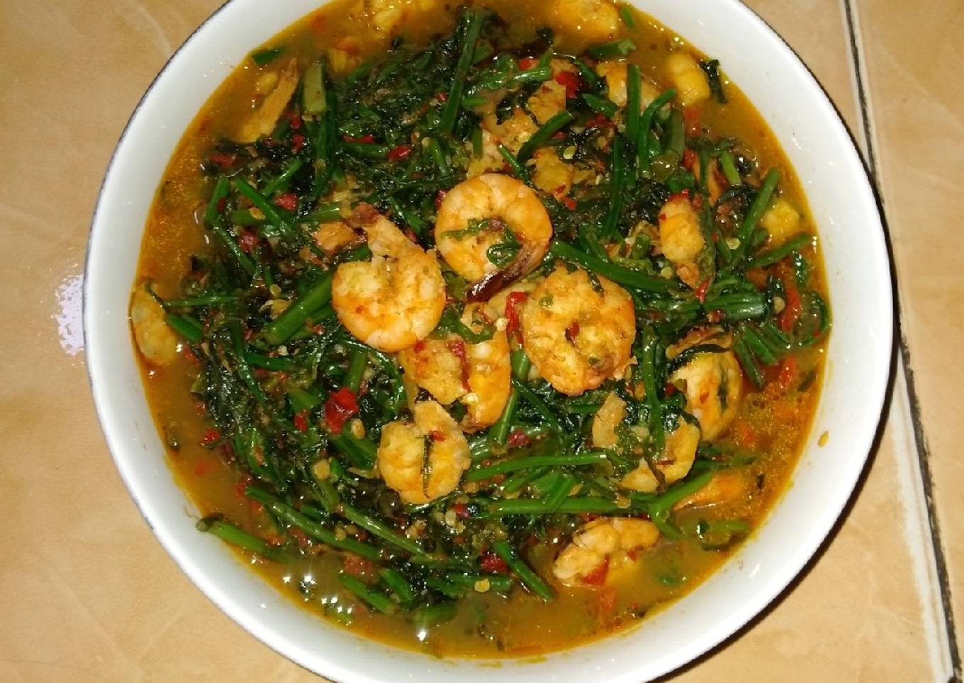 Resep Tumis Pakis + Udang, Sempurna