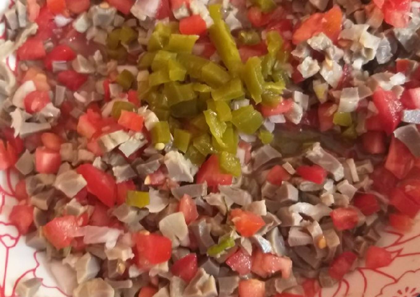 Ceviche de mollejas de pollo!!!
