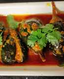 Egg plant curry with curd