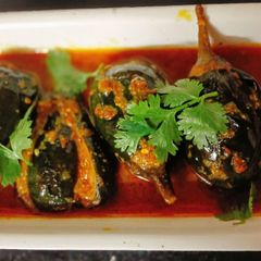 Egg plant curry with curd A picture of Egg plant curry with curd.