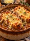 Sopa de Cebolla con Vino Tinto