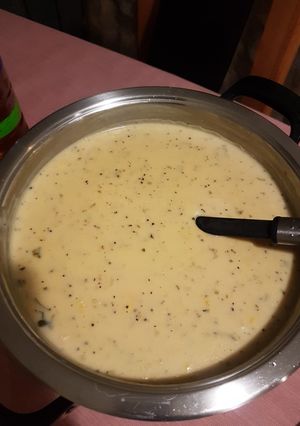 A picture of Chicken Corn Soup.