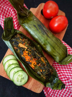 Foto resep Pepes Teri Daun Singkong