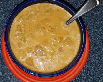 New Recipe Cheesy Potato  Broccoli Soup Savory Delicious