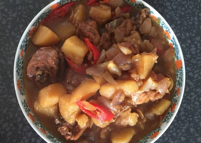 Potato stew chicken recipe main photo