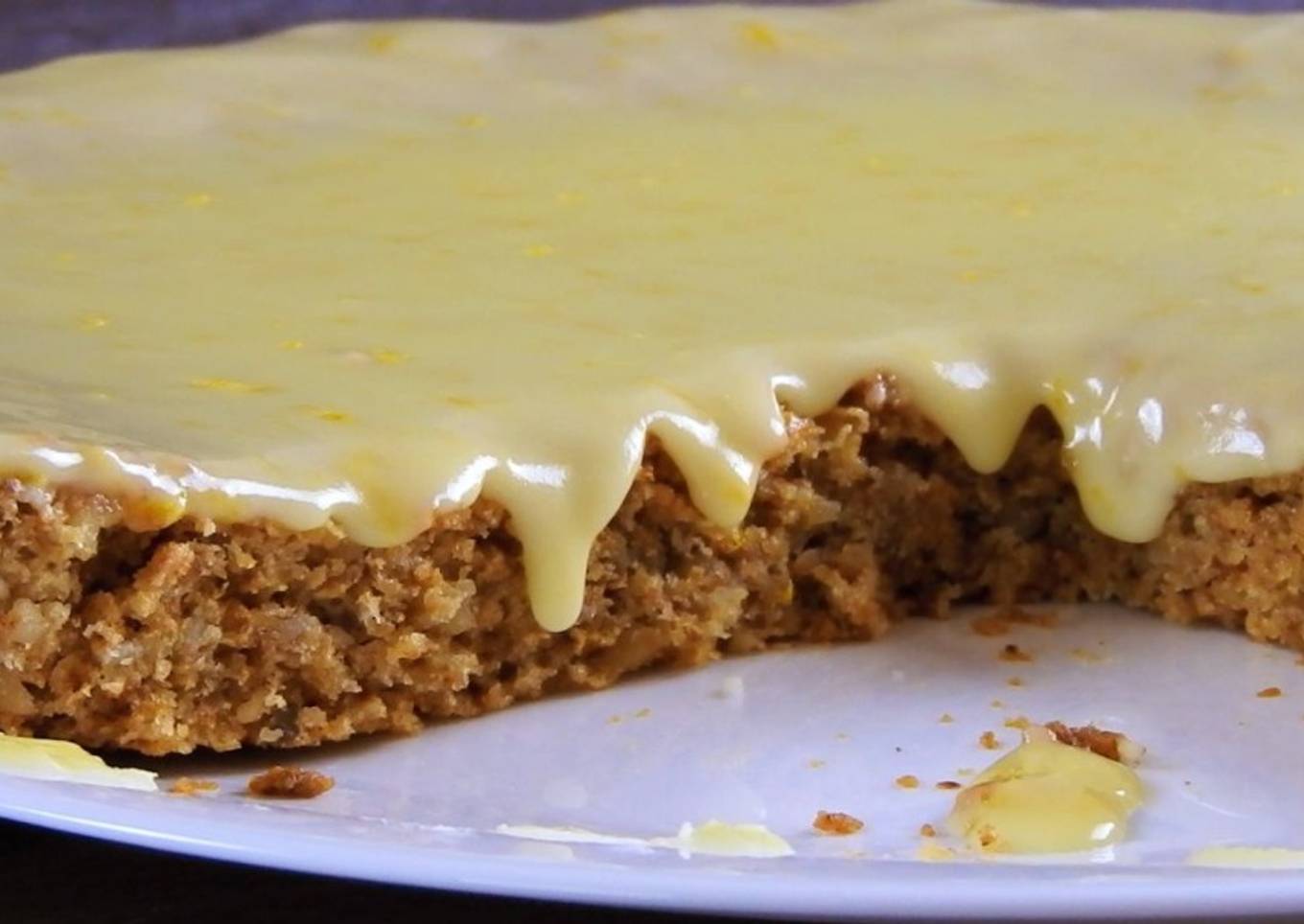 Easy Walnut Pie with Orange Glaze (Fasting - without eggs & fat)