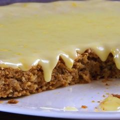 A picture of Easy Walnut Pie with Orange Glaze (Fasting - without eggs & fat).