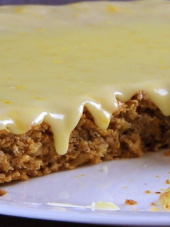 A picture of Easy Walnut Pie with Orange Glaze (Fasting - without eggs & fat).