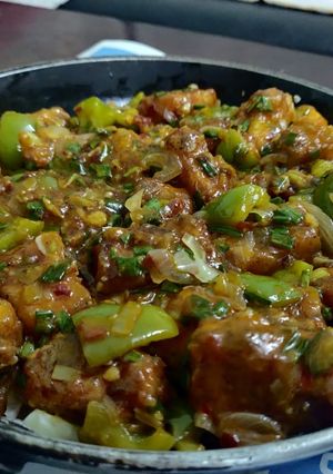 A picture of Paneer pan manchurian.