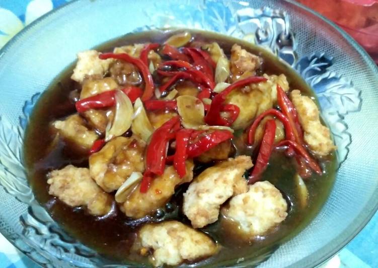 Ayam Tahu Krispi Saus Lada Hitam