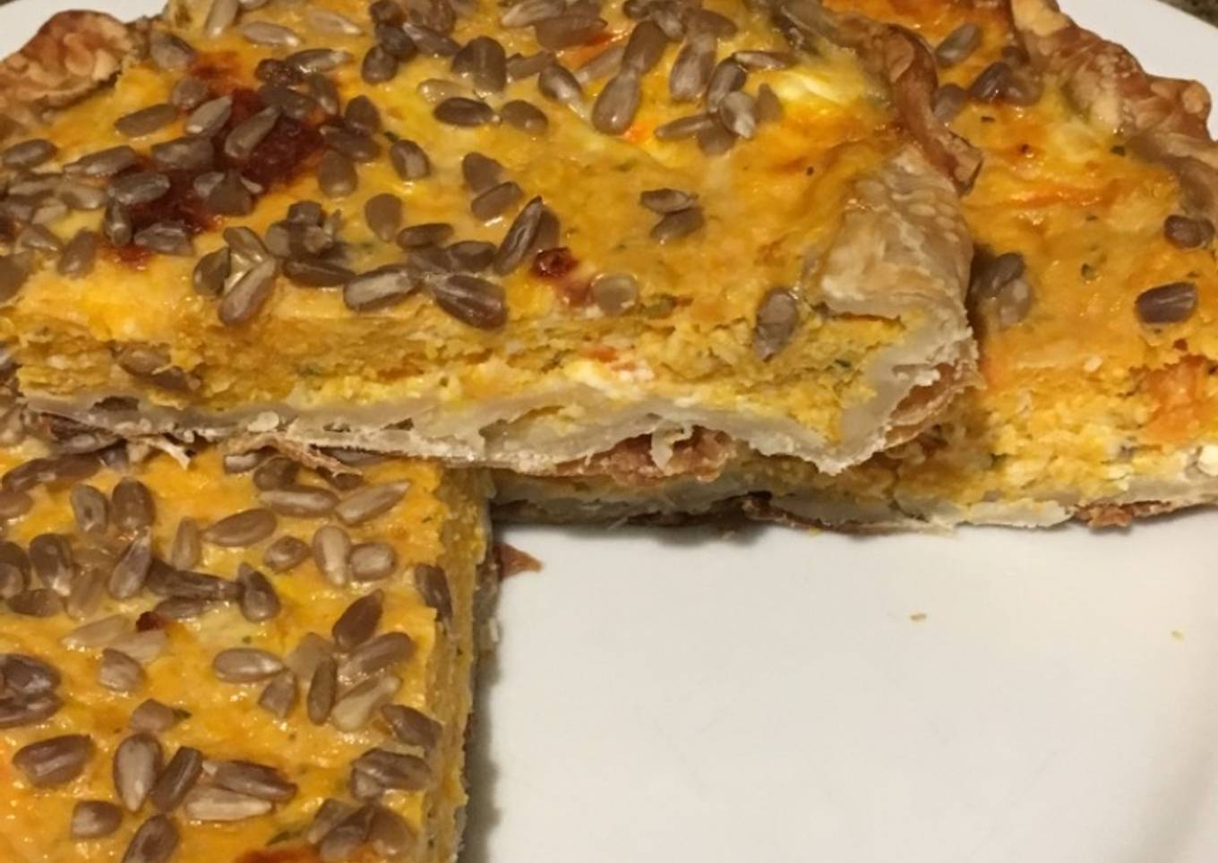 Tarta liviana de calabaza y zanahoria