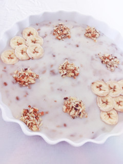 عکسی از دستور دسر موز وگردو