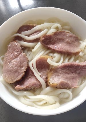 A picture of Udon with Braised Duck.