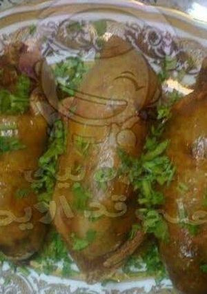 صورة لوصفة حمام محشي فريك