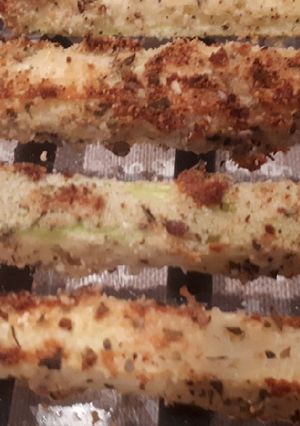 Una foto de Calabacín crujiente al parmesano