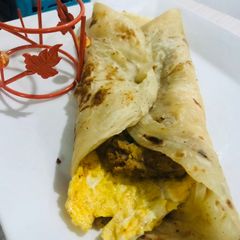A picture of Ande wala shami kabab roll paratha.