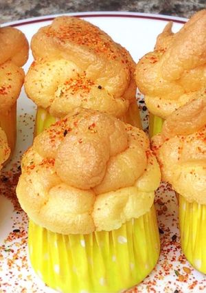 รูปของ เมนูไข่ไร้น้ำมัน คัพเค้กไข่ฟูซูเฟล่ Cupcake Souffles