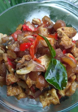 Foto resep Oseng kikil tahu