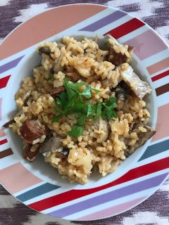 Una foto de Arroz de Montaña con setas