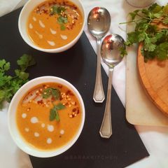 A picture of Roasted Pumpkin Coconut Soup.