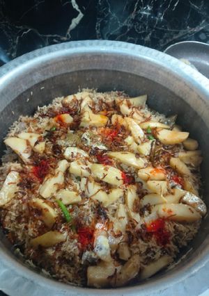 A picture of Mutton pulav.