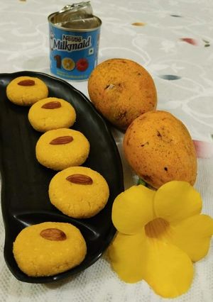 A picture of Mango Sandesh.