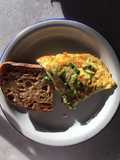 La-di-da duck egg & wild garlic omelette