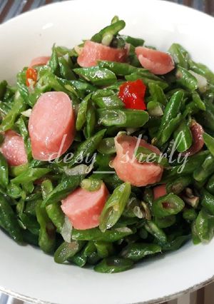 Foto resep Tumis kacang panjang sosis