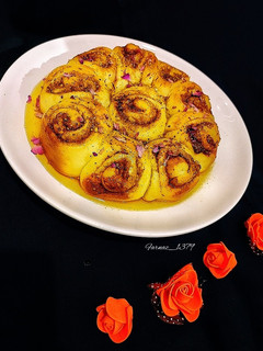 عکسی از دستور شیرینی باقلوایی (رول دارچینی)