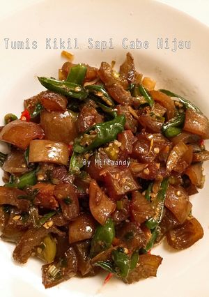 Foto resep Tumis Kikil Sapi cabe Hijau