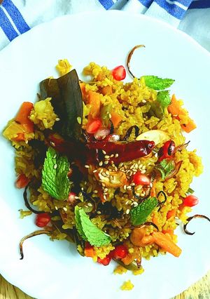 A picture of Brown Rice Vegetable Pulao.