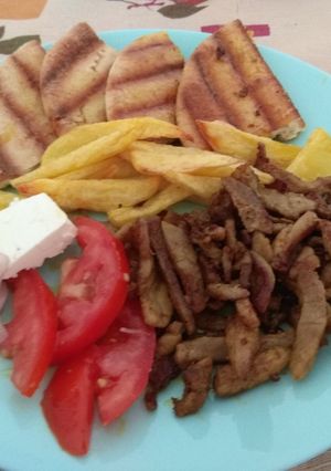 A picture of Homemade Pork Gyros.