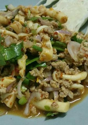 รูปของ ลาบหมูคู่เห็ด