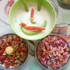 A picture of Chocolate cheesy veg. salad.