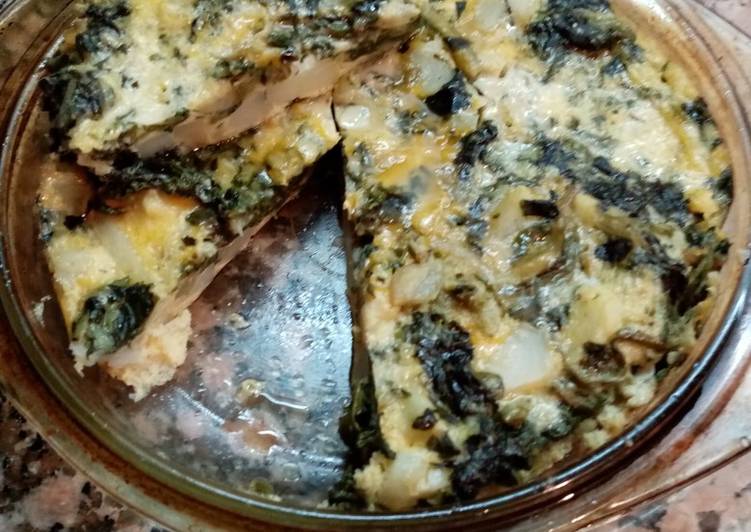 Tortilla de papa y acelga o espinaca al horno Receta de Lilian Esther