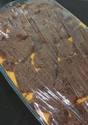 Una foto de Postre bicapa con bizcochuelo