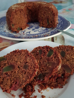 Una foto de Budín sin azúcar añadido, de remolacha y frutas