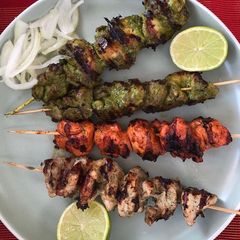 Tri Color Chicken Kebab A picture of Tri Color Chicken Kebab.