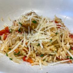 A picture of One pot sausage and fennel rice.