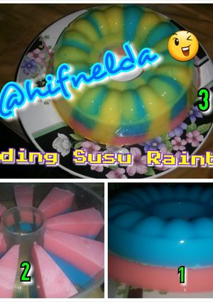 Foto resep Puding Susu Rainbow