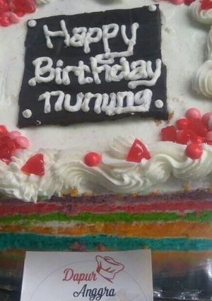 Foto resep Rainbow Cake Anti Gagal
