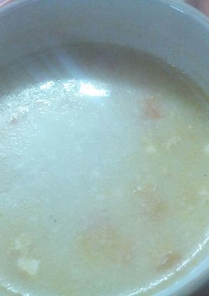 A picture of 2 minutes carrot cream soup.